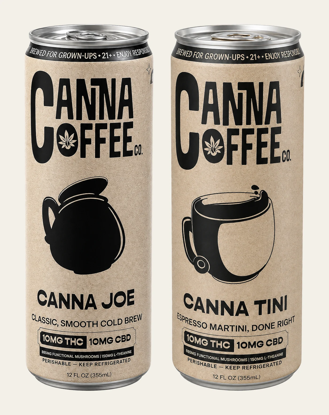 The real Canna Joe and Canna Tini cans